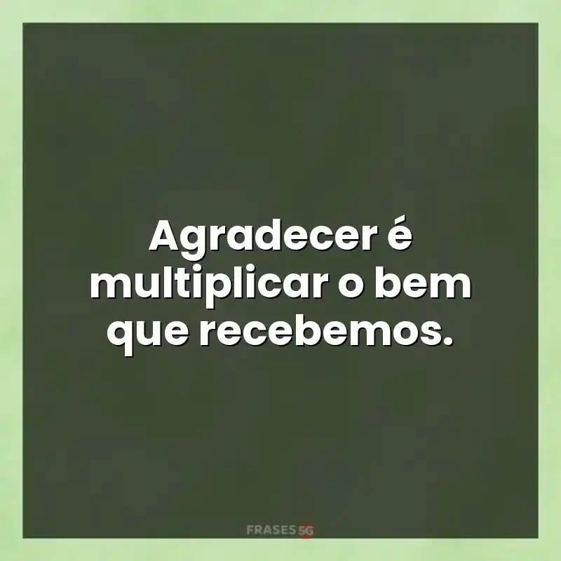 Mensagens e frases: Agradecer é multiplicar o bem que recebemos.