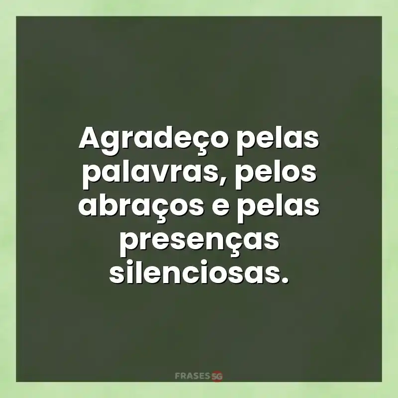 Mensagens para você: Agradeço pelas palavras