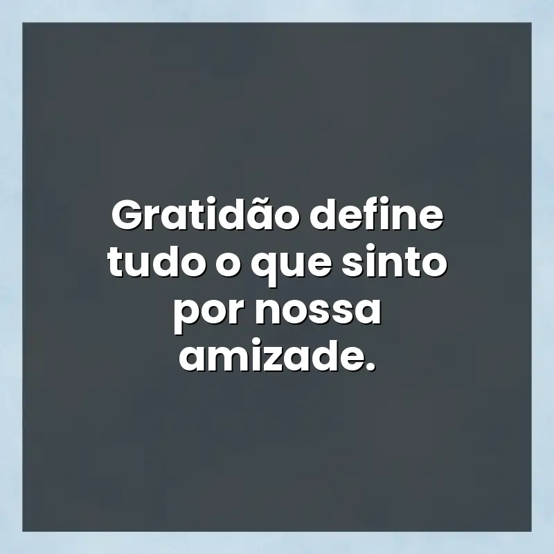 Mensagens e frases: Gratidão define tudo o que sinto por nossa amizade.