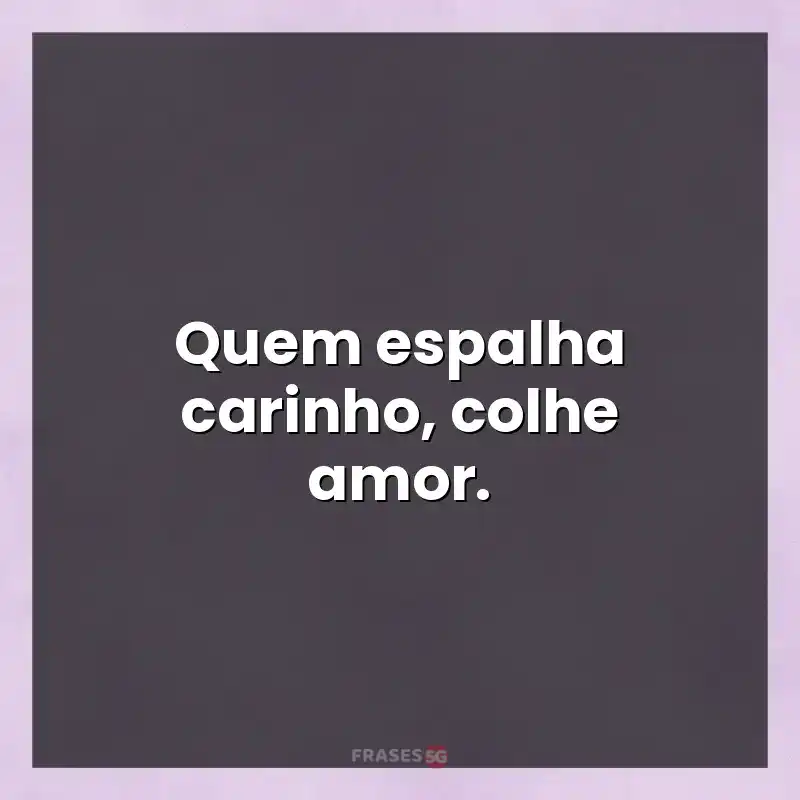 Mensagens para compartilhar: Quem espalha carinho